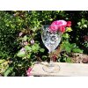 Vinglas med blomstermotiver