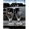 2 glas med fiskemotiver