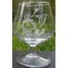 2 portvinsglas med rosemotiv